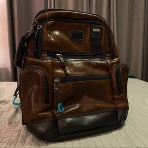 Tumi Alpha Bravo Knox Leather Backpack